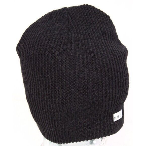 Neff Daily Black Beanie Knit Sock  Hat Cozy Warm Winter Ski Casual Simple Fall - Picture 5 of 10